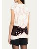 Simone Rocha Boxy Floral Satin Sequined Bow Peplum Top - 3