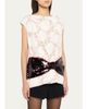 Simone Rocha Boxy Floral Satin Sequined Bow Peplum Top - 4