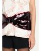 Simone Rocha Boxy Floral Satin Sequined Bow Peplum Top - 5