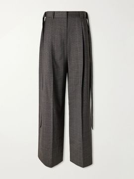 SIMONE ROCHA Checked wool-blend wide-leg pants
