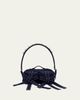 Simone Rocha Classic Pearly-Embellished Bow Denim Shoulder Bag - 1