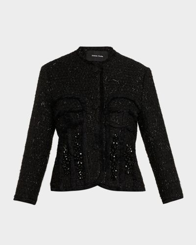 Simone Rocha Embellished Tweed Sculpted Jacket
