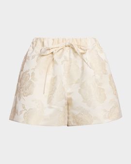 Simone Rocha Rose Jacquard Pull-On Shorts