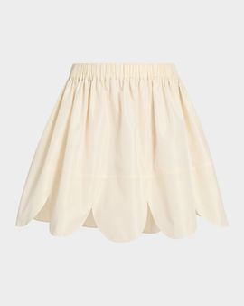Simone Rocha Scalloped Petal Hem Mini Skirt