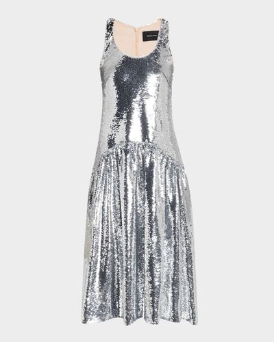 Simone Rocha Sequined Drop-Waist Fit-And-Flare Midi Dress