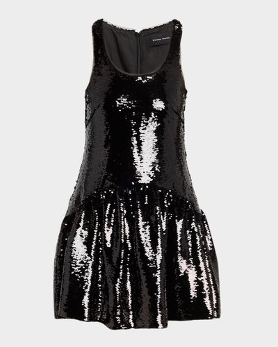 Simone Rocha Sequined Sleeveless Mini Peplum Dress