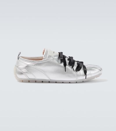 Simone Rocha Simone Rocha Ballerina Grip metallic leather sneakers