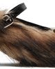 Simone Rocha Simone Rocha Beige & Brown Faux Fur Grip Mule Heels - 1