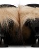 Simone Rocha Simone Rocha Beige & Brown Faux Fur Grip Mule Heels - 2
