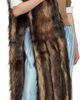 Simone Rocha Simone Rocha Beige & Brown Triple Slit Faux Fur Scarf - 2