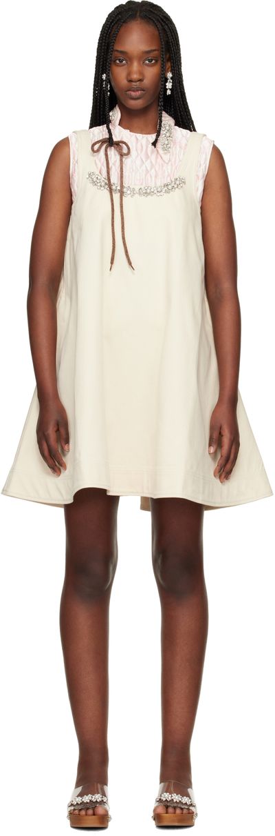 Simone Rocha Simone Rocha Beige A-Line Minidress