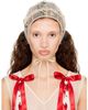 Simone Rocha Simone Rocha Beige Frill Embellished Bonnet - 1