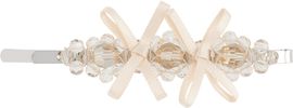 Simone Rocha Simone Rocha Beige Petite Bow Detail Flower Hair Clip