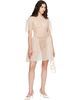 Simone Rocha Simone Rocha Beige Puff Sleeve Cord Hip Minidress - 4