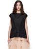 Simone Rocha Simone Rocha Black Boxy Peplum Bow Detail Blouse - 1