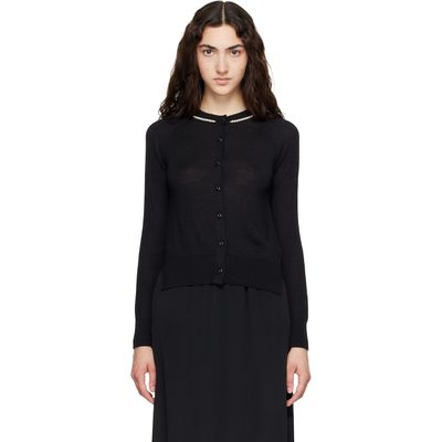 Simone Rocha Simone Rocha Black Classic Merino Silk Cardigan