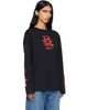 Simone Rocha Simone Rocha Black 'Coming Up Roses' Print Long Sleeve T-shirt - 2