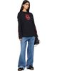 Simone Rocha Simone Rocha Black 'Coming Up Roses' Print Long Sleeve T-shirt - 4