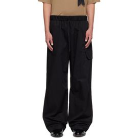 Simone Rocha Simone Rocha Black Drawstring Knee Pleat Cargo Pants
