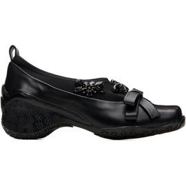Simone Rocha Simone Rocha Black Embellished Bow Ballet Loafers