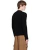 Simone Rocha Simone Rocha Black Embellished Cable Knit Slash Sweater - 3