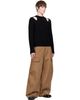 Simone Rocha Simone Rocha Black Embellished Cable Knit Slash Sweater - 4