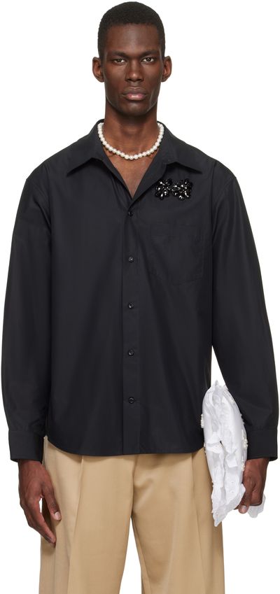 Simone Rocha Simone Rocha Black Embellished Classic Shirt