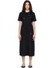 Simone Rocha Simone Rocha Black Embellished Easy T-shirt Midi Dress - 1