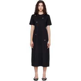 Simone Rocha Simone Rocha Black Embellished Easy T-shirt Midi Dress