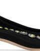 Simone Rocha Simone Rocha Black Embellished Flower Mesh Ballerina Heels - 1