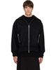 Simone Rocha Simone Rocha Black Embellished Oversized Split Hood Jacket - 1