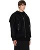 Simone Rocha Simone Rocha Black Embellished Oversized Split Hood Jacket - 2