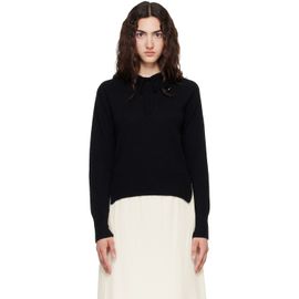 Simone Rocha Simone Rocha Black Embellished Relaxed Cashmere Hoodie