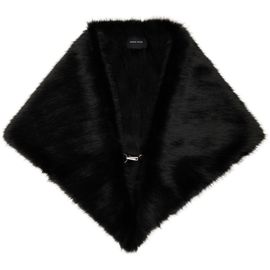 Simone Rocha Simone Rocha Black Faux-Fur Clip Scarf