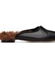 Simone Rocha Simone Rocha Black Faux-Fur Lined Mule Loafers - 1
