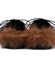 Simone Rocha Simone Rocha Black Faux-Fur Lined Mule Loafers - 2
