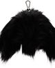 Simone Rocha Simone Rocha Black Faux Fur Hare Coin Purse Bag Charm - 1