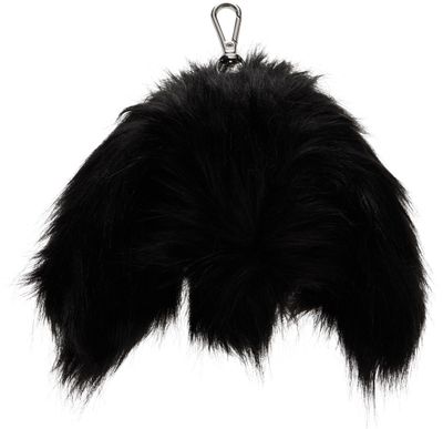 Simone Rocha Simone Rocha Black Faux Fur Hare Coin Purse Bag Charm