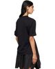 Simone Rocha Simone Rocha Black Gathered Rose Wire Sleeve Boy T-shirt - 3