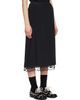 Simone Rocha Simone Rocha Black Lace Trim Negligee Midi Skirt - 2