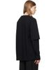 Simone Rocha Simone Rocha Black Lace Up Hem Layered Long Sleeve T-shirt - 3
