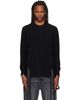 Simone Rocha Simone Rocha Black Merino Lace Up Hem Sweater - 1