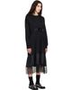 Simone Rocha Simone Rocha Black Oversized Gathered Rose Lace Trim Midi Dress - 2