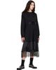 Simone Rocha Simone Rocha Black Oversized Gathered Rose Lace Trim Midi Dress - 4