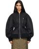 Simone Rocha Simone Rocha Black Padded Sculpted Bomber Jacket - 1