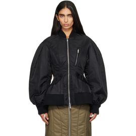 Simone Rocha Simone Rocha Black Padded Sculpted Bomber Jacket