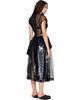 Simone Rocha Simone Rocha Black Patchwork Cap Sleeve Ruffle Detail Midi Dress - 3