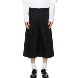 Simone Rocha Simone Rocha Black Peeling Waist Wide Leg Shorts