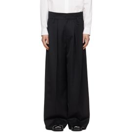 Simone Rocha Simone Rocha Black Peeling Waist Wide Leg Trousers