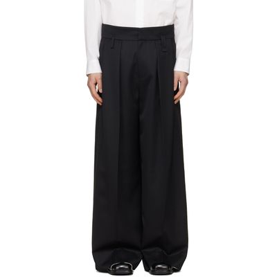 Simone Rocha Simone Rocha Black Peeling Waist Wide Leg Trousers